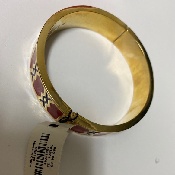 NWT Talbots red & blue enamel bangle bracelet. - Picture 2 of 5